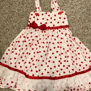 Boutique shop - handmade red and white dress